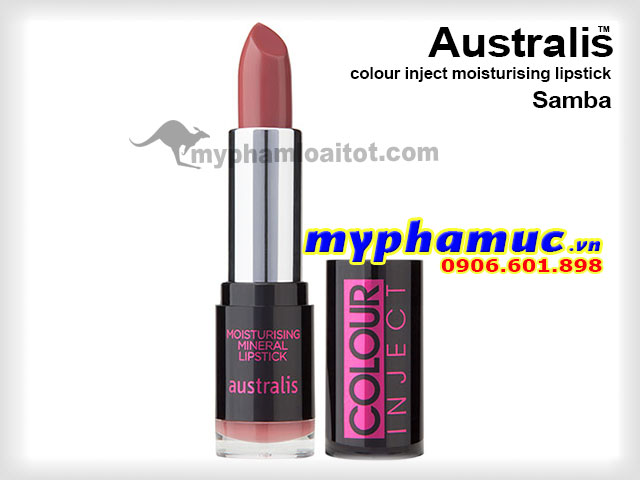 Son môi Australis colour inject moisturising Samba